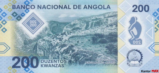 Tył banknotu 200 kwanzy angolskiej edycja 2020 rok