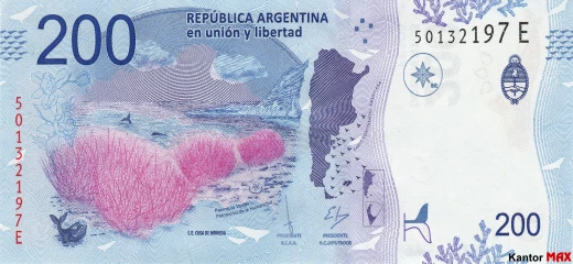 Tył banknotu 200 peso argentyńskich 2016 r
