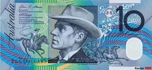 Przód 10 dolarów australijskich 1993 rok