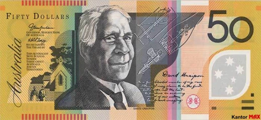 Przód 50 dolarów australijskich 1995 rok