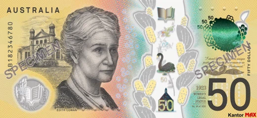 Tył 50 dolarów australijskich 2018 rok