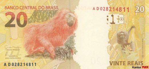 Tył banknotu 20 reali brazylijskich edycja 2012-2022 rok