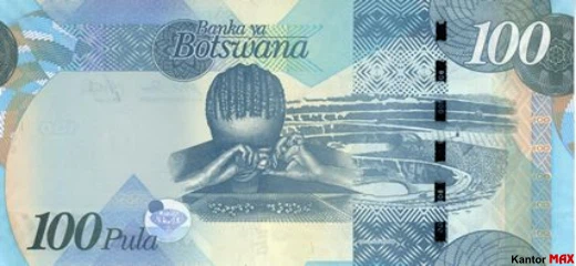 Tył banknotu 100 puli botswańskich