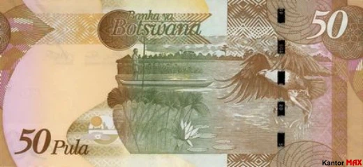 Tył banknotu 50 puli botswańskich