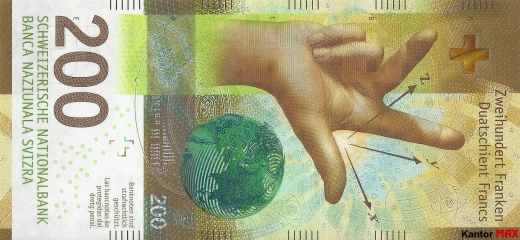 Banknot 200 franków 2018 rok - przód