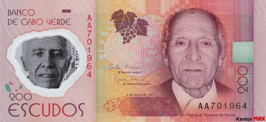 Przód 200 escudo Wysp Zielonego Przylądka 2015 r