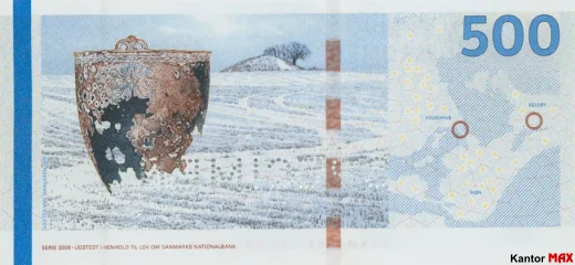 Tył banknotu 500 koron duńskich emisja 2019 rok - typ 2