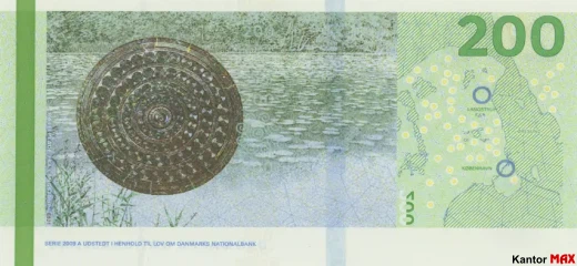 Tył banknotu 200 koron duńskich emisja 2010-2016 rok - typ 1