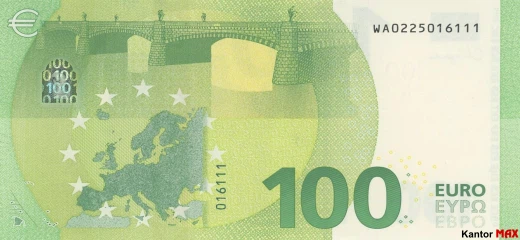 100-Euro-Banknote 2019 - Rückseite
