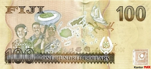 Back of the 2012 Fiji 100 Dollar banknote