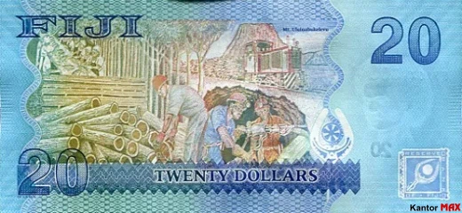 Back of the 2012 Fiji $20 banknote