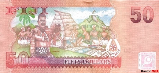 Back of the 2012 Fiji 50 dollar banknote