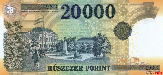 Tył 20.000 forintów węgierskich edycja 2015 rok