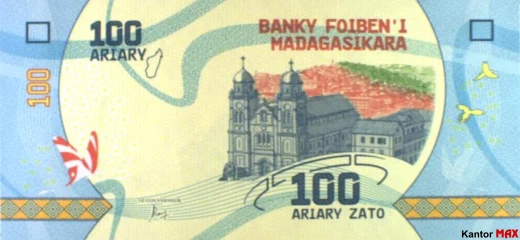 Przód banknotu 100 ariary