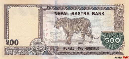 Tył banknotu 500 rupii nepalskich 2020 rok
