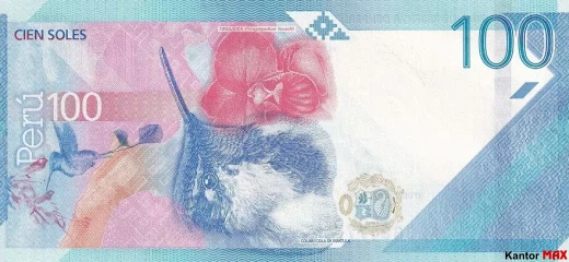 Tył banknotu 100 sol peruwiańskich z 2019 roku