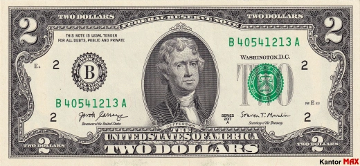 2 USD banknote 1976 - front