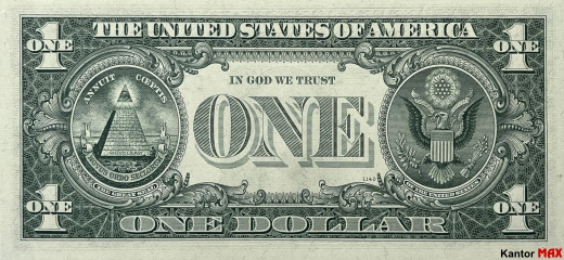 1 USD banknote 1963 - back
