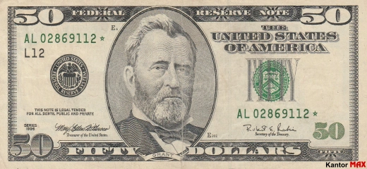 Banknot 50 dolarów USD edycja 1996-2001 rok - przód