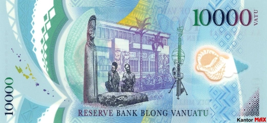 The back of the 10,000 vatu banknote, 2010 edition