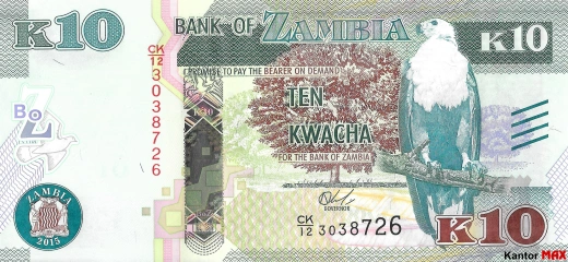 Przód banknotu 10 kwach emisja 2022 rok